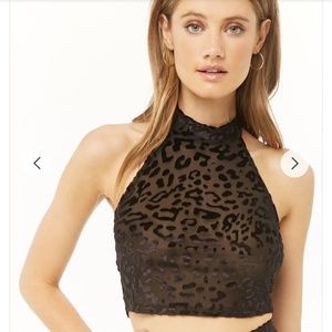 Sheer leopard top
